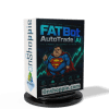 FAT BOT AUTO TRADE AI OnShoppie Box for FATBot AutoTrade AI software on a black display stand with Onshoppe branding visible on the side of the box