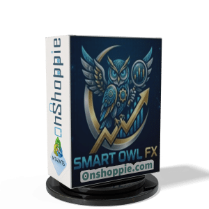 Smart Owl FX OnShoppie Boxed product with ornate blue owl logo and SMART OWL FX text on a curved display stand