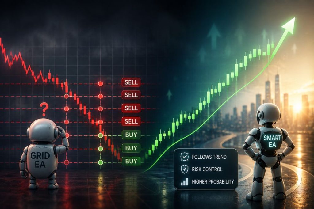 Why Traditional Grid EAs Struggle When the Market Starts Trending